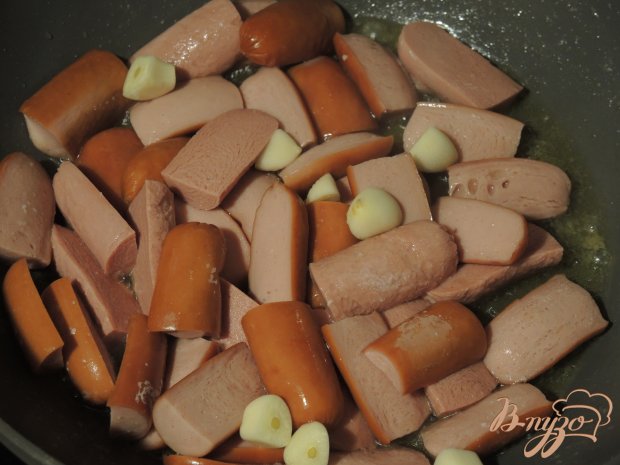 Греча с овощами и сосисками Греча с овощами и сосисками