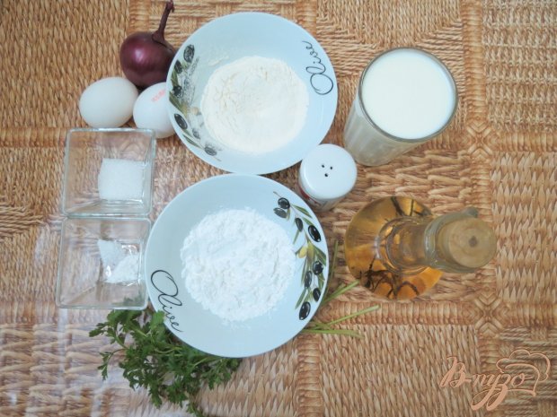 Блинчики с луком и зеленью Блинчики с луком и зеленью