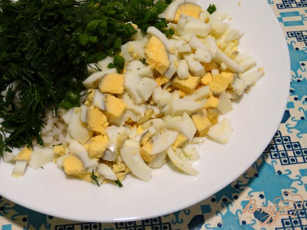 Салат с вёшенками и рисом Салат с вёшенками и рисом