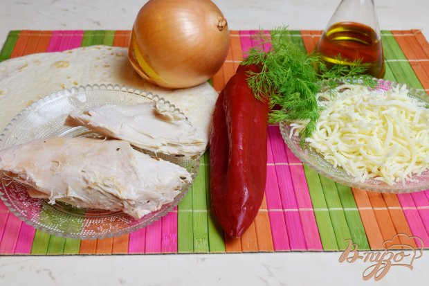 Мексиканская кесадилья с курицей Мексиканская кесадилья с курицей