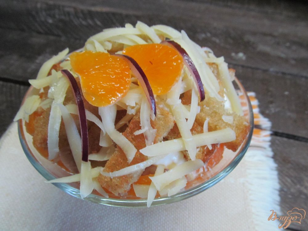 Салат из индейки с мандарином Салат из индейки с мандарином