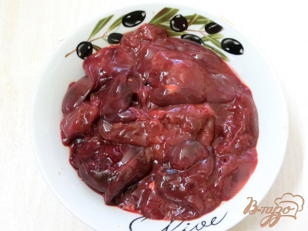 Тёплый салат из куриной печени Тёплый салат из куриной печени