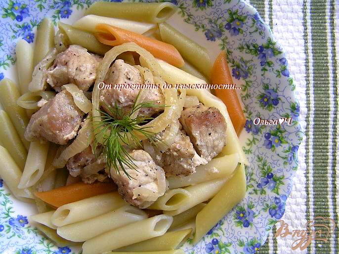 Пенне с запеченной свининой Пенне с запеченной свининой