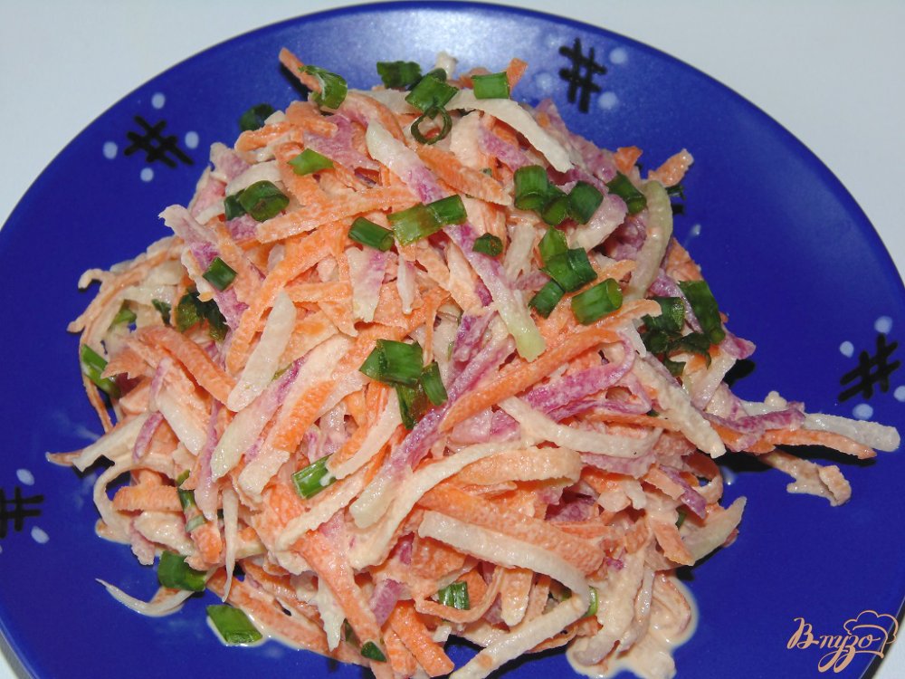 Салат из моркови, китайской редьки и дайкона Салат из моркови, китайской редьки и дайкона