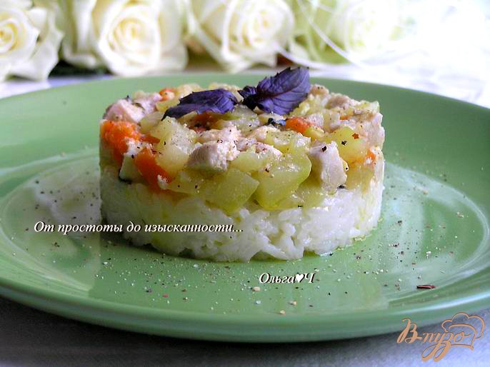 Рагу из курицы с овощами и рисом Рагу из курицы с овощами и рисом