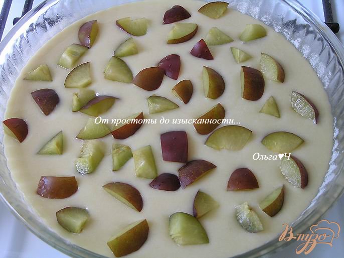 Манник с кусочками слив Манник с кусочками слив