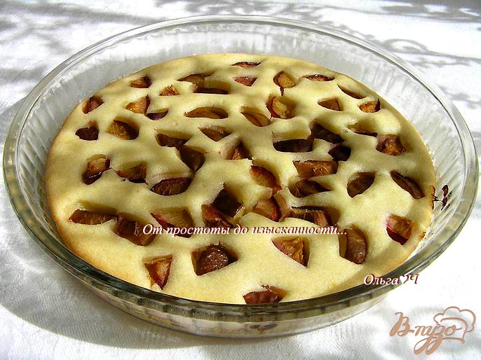 Манник с кусочками слив Манник с кусочками слив