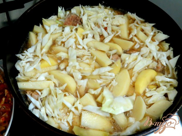 Рагу со свининой, картофелем и капустой Рагу со свининой, картофелем и капустой
