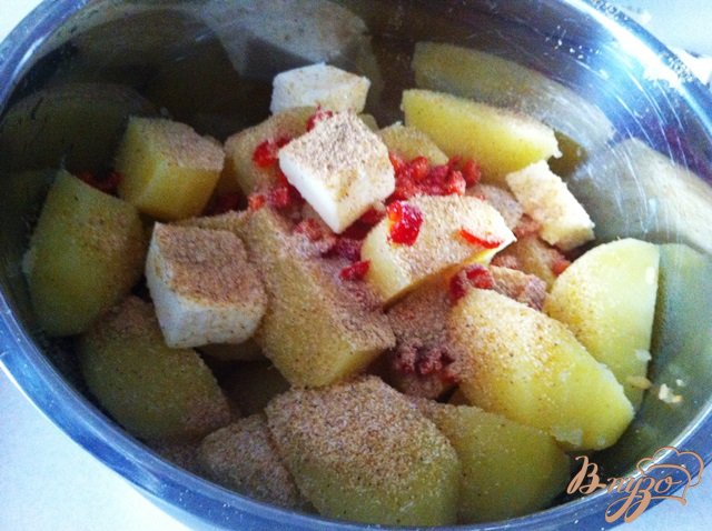 Острый запеченный картофель Острый запеченный картофель