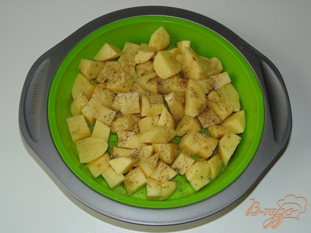 Запеченный картофель с вешенками под сыром Запеченный картофель с вешенками под сыром