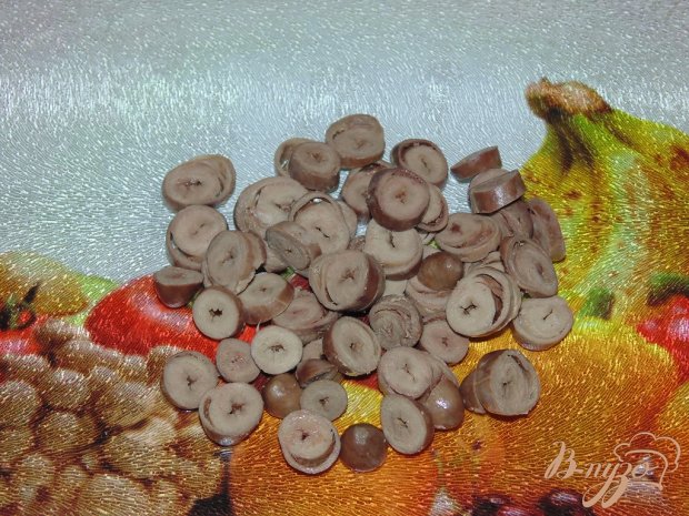 Капустный салат с куриными сердечками Капустный салат с куриными сердечками