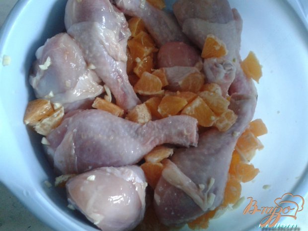 Куриные голени с мандаринами Куриные голени с мандаринами