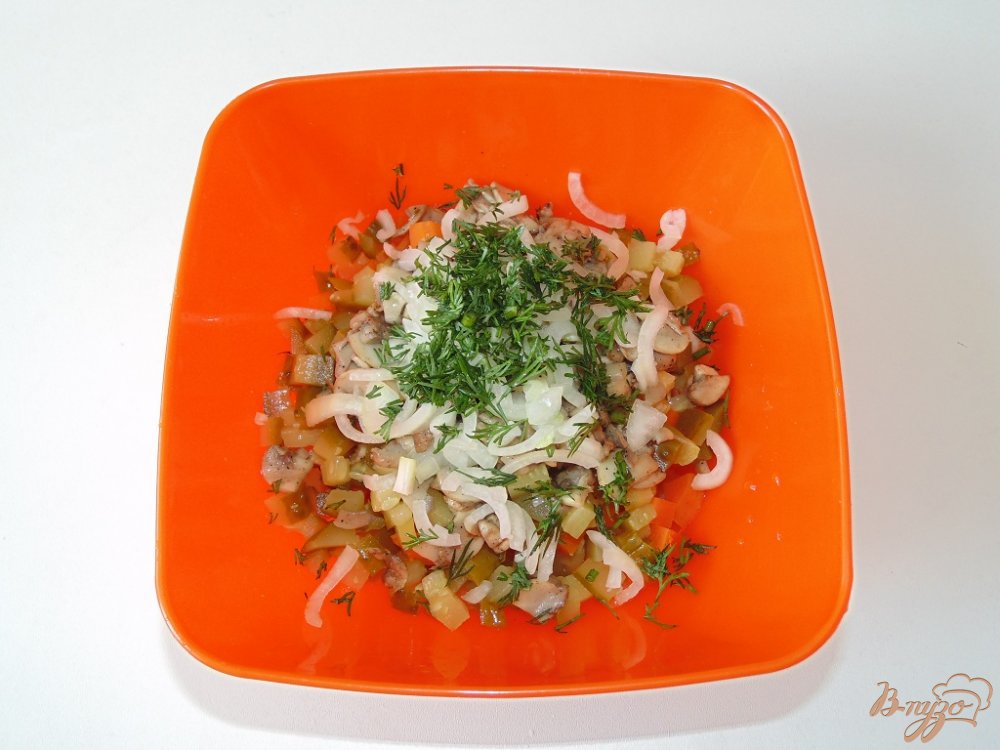 Картофельный салат с шампиньонами Картофельный салат с шампиньонами