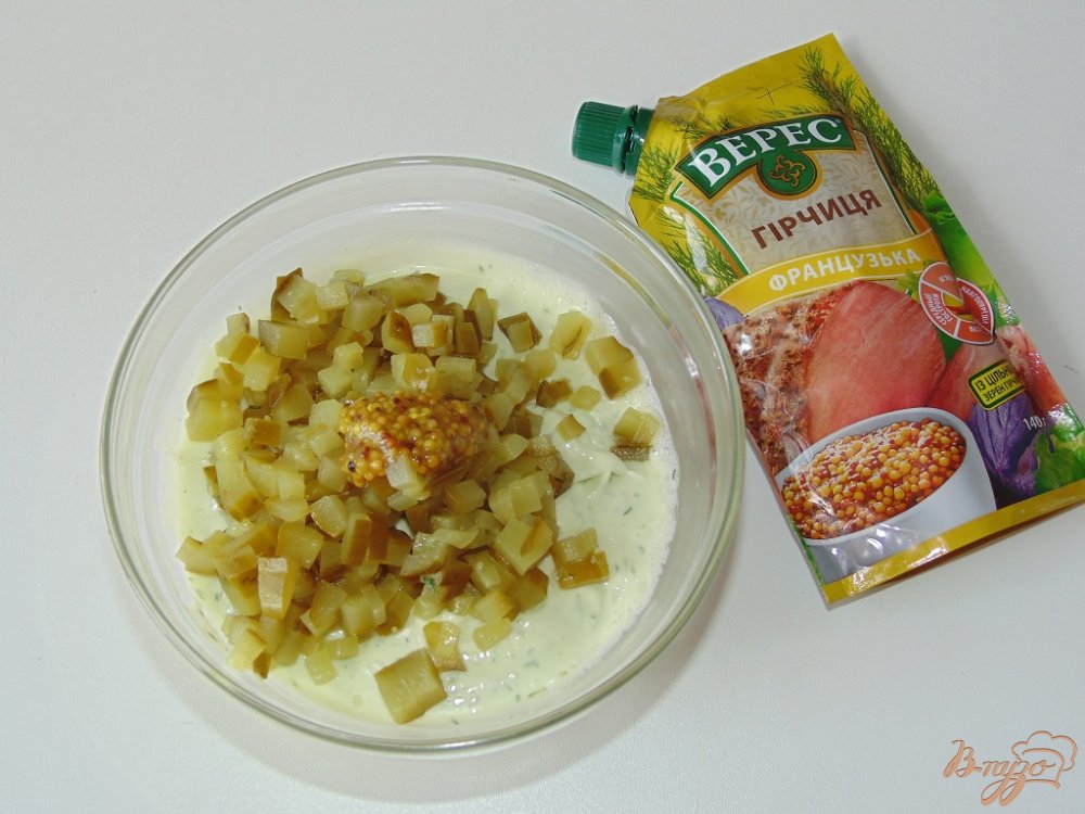 Соус с маринованным огурчиком и французской горчицей Соус с маринованным огурчиком и французской горчицей