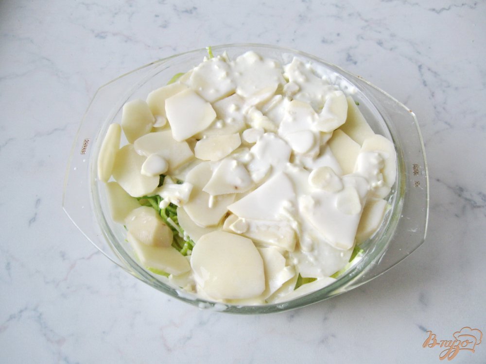Картофельная запеканка с луком - пореем Картофельная запеканка с луком - пореем