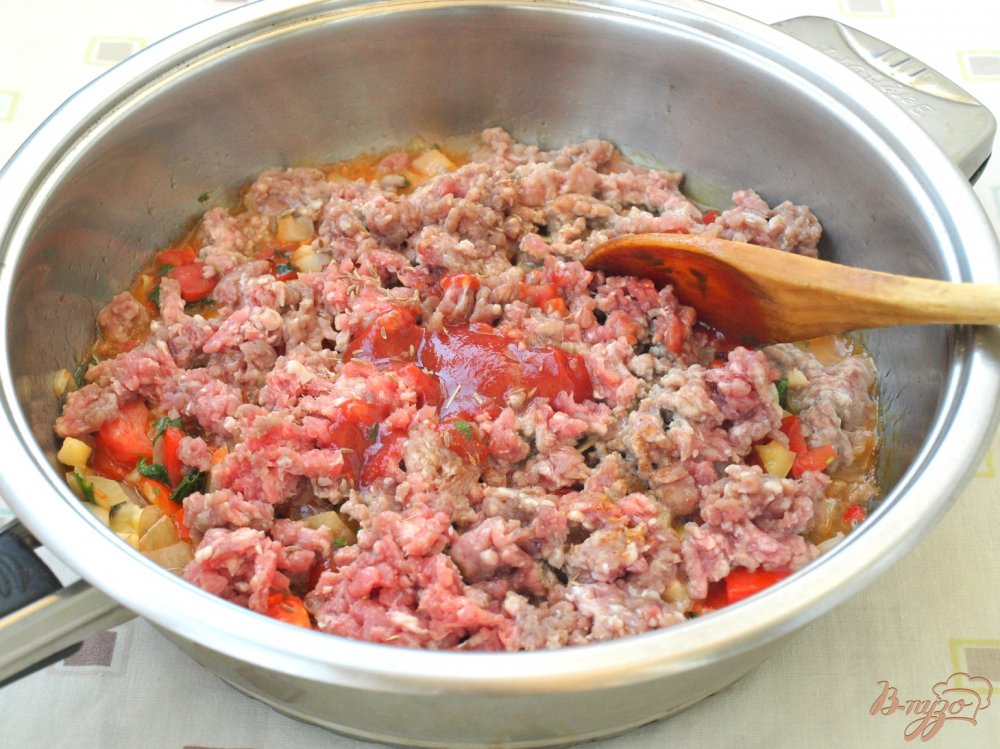 Пицца с мясным фаршем Пицца с мясным фаршем