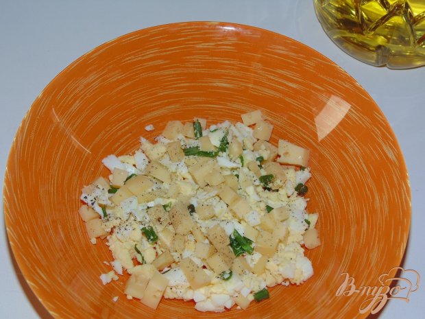 Картофель фаршированный яйцами с сыром Картофель фаршированный яйцами с сыром
