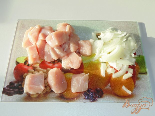 Картофель в рукаве с маринованным куриным филе Картофель в рукаве с маринованным куриным филе