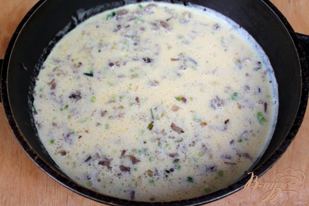 Омлет с вареным мясом и сыром Омлет с вареным мясом и сыром