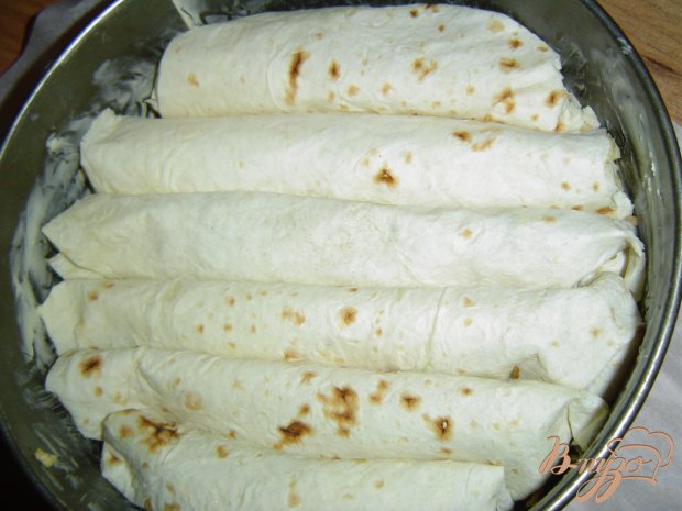 Заливной пирог из лаваша с мясом Заливной пирог из лаваша с мясом