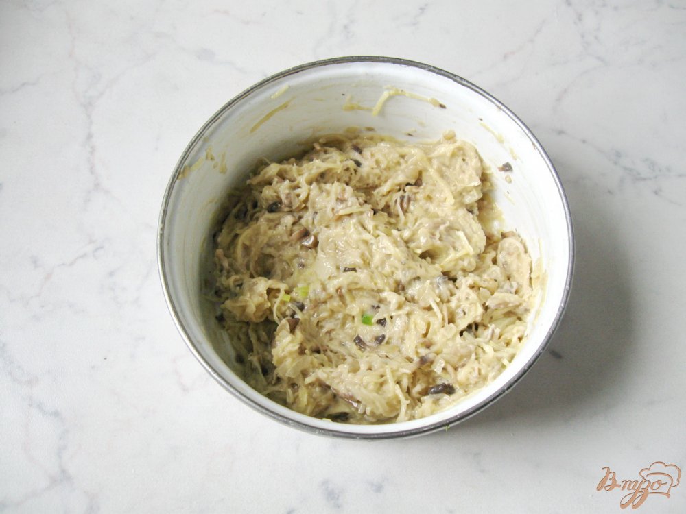 Драники с грибами и сыром Драники с грибами и сыром