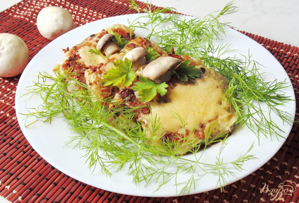 Драники с грибами и сыром Драники с грибами и сыром