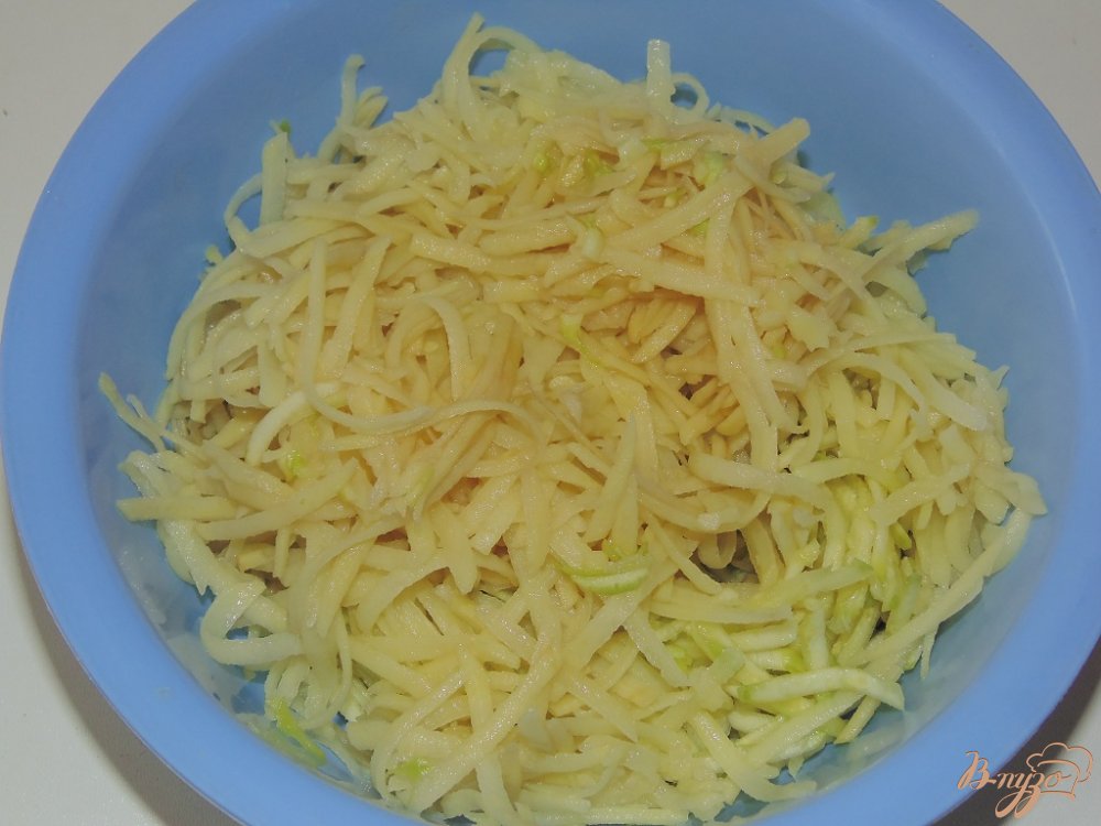 Картофельные драники с кабачком и зеленым луком Картофельные драники с кабачком и зеленым луком