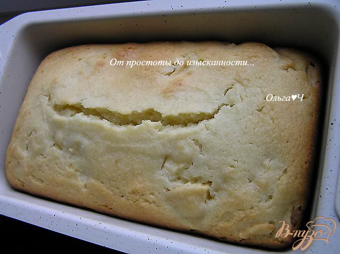 Манный кекс с яблоками на оливковом масле Манный кекс с яблоками на оливковом масле
