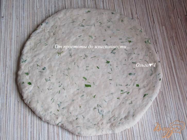 Лепешка с зеленью и адыгейской солью Лепешка с зеленью и адыгейской солью