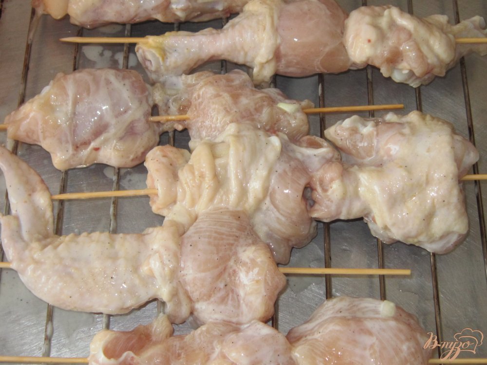 Куриные шашлычки в духовке Куриные шашлычки в духовке