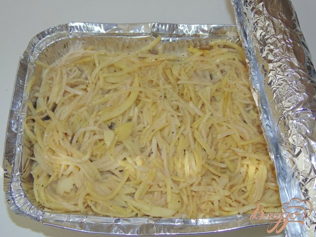 Тертая картофельная запеканка с шампиньонами Тертая картофельная запеканка с шампиньонами