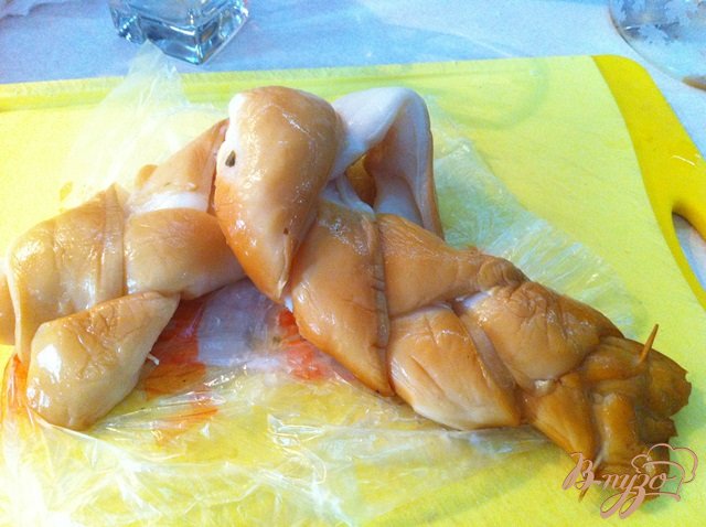 Овощной салат с копчёным кальмаром Овощной салат с копчёным кальмаром
