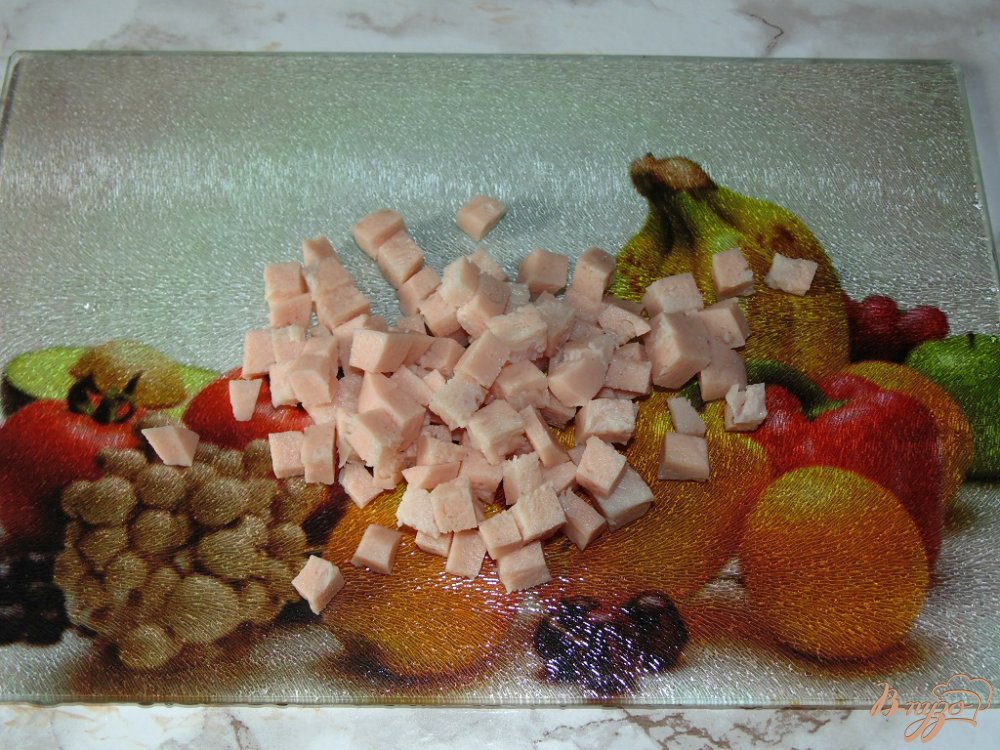 Рисовый салат с куриной ветчиной Рисовый салат с куриной ветчиной