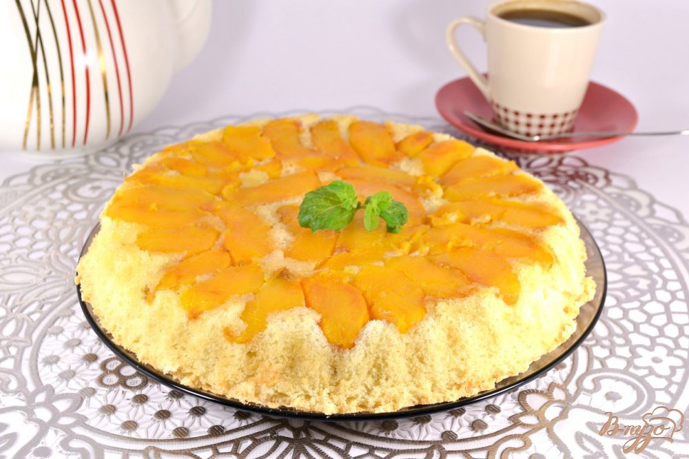 Персиковая шарлотка Персиковая шарлотка