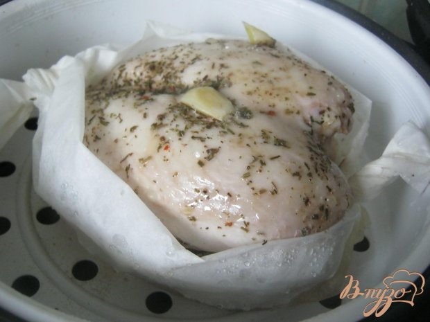 Куриная грудка с цукини и пореем на пару Куриная грудка с цукини и пореем на пару