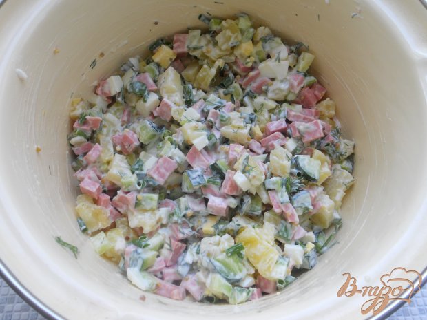 Окрошка с чесноком и французской горчицей Окрошка с чесноком и французской горчицей