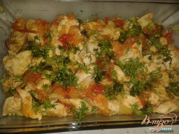 Запеканка рисовая с куриным филе Запеканка рисовая с куриным филе