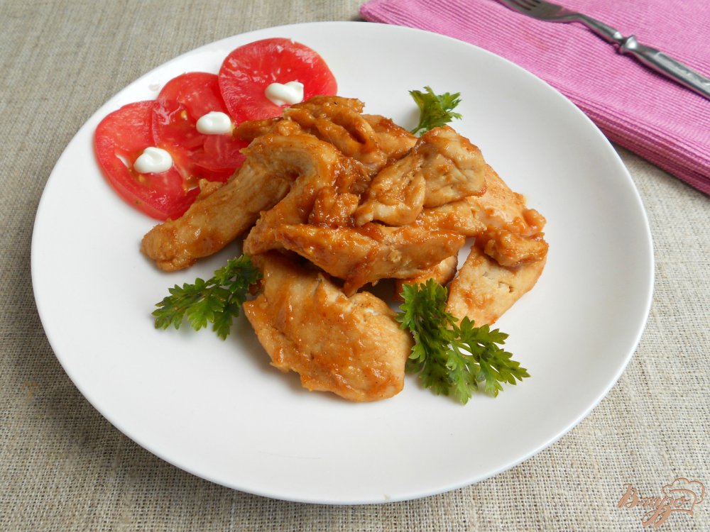 Куриное филе в горчично-медовом маринаде Куриное филе в горчично-медовом маринаде