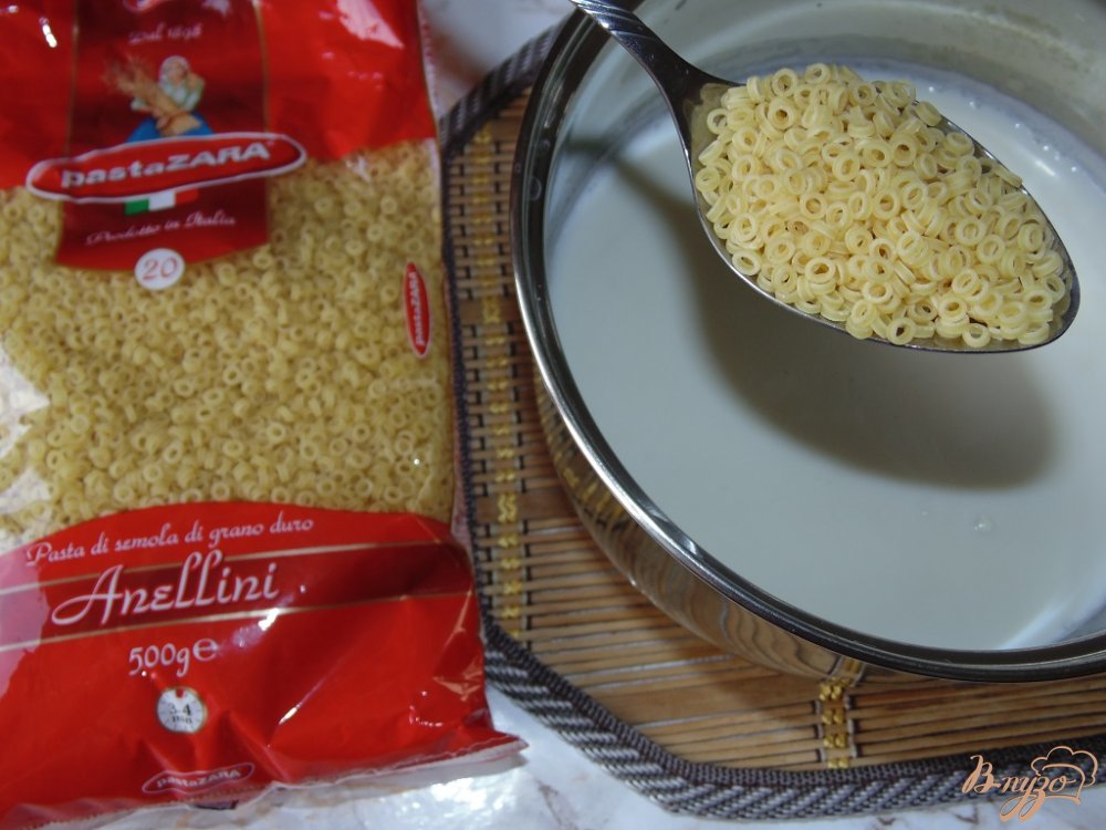 Молочный суп с пастой Anellini Молочный суп с пастой Anellini