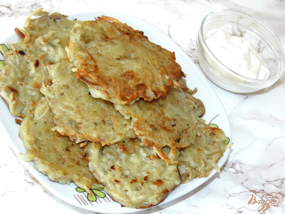 Картофельные драники с баклажаном Картофельные драники с баклажаном