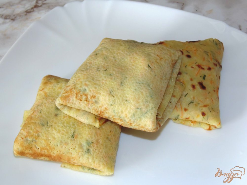 Морковные блины с мясом птицы Морковные блины с мясом птицы