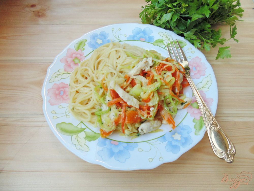 Куриная грудка с овощами в сметане Куриная грудка с овощами в сметане