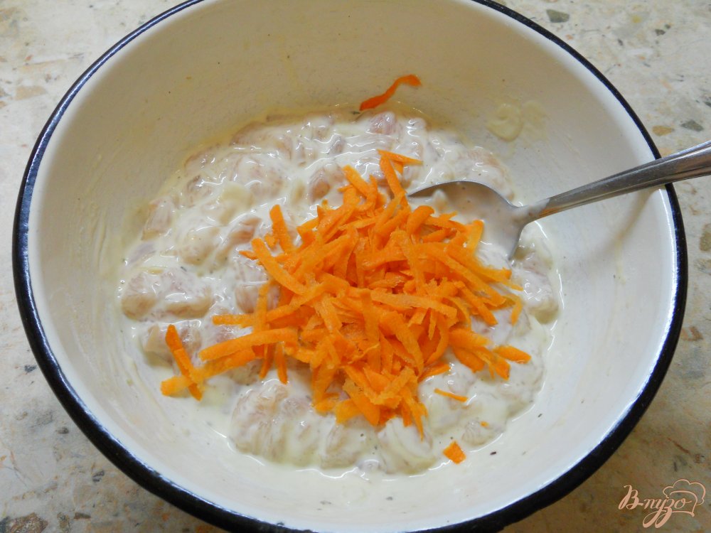 Куриные оладьи с морковью Куриные оладьи с морковью