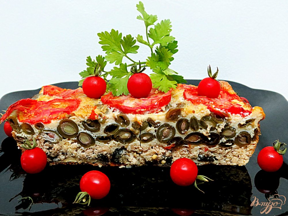 Запеканка из стручковой фасоли, баклажанов и фарша Запеканка из стручковой фасоли, баклажанов и фарша