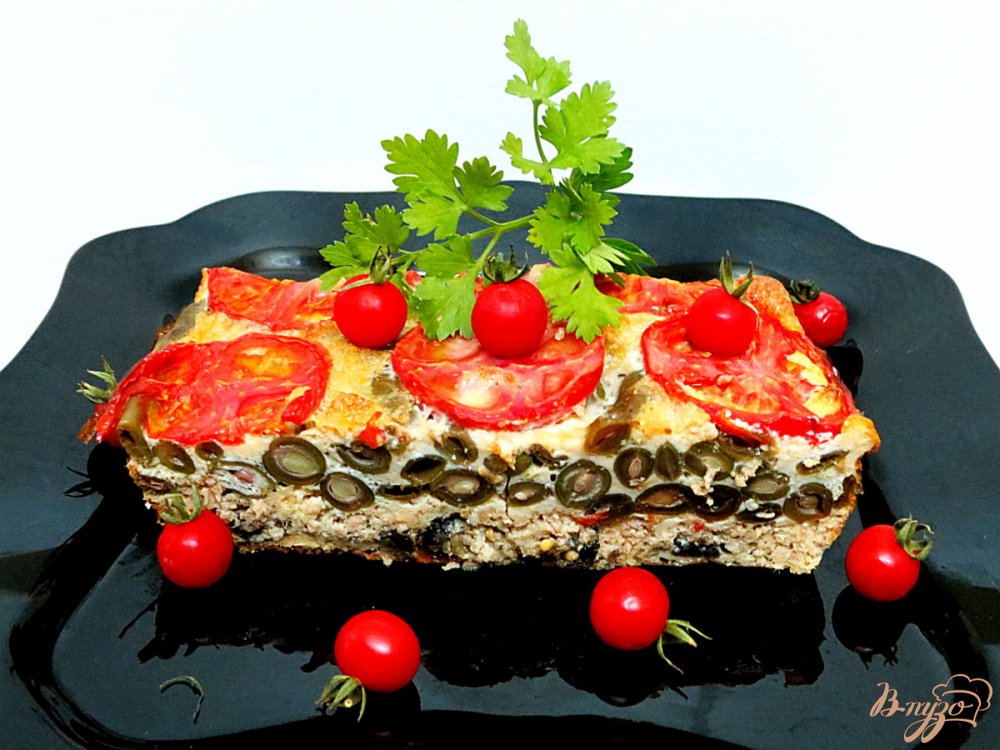 Запеканка из стручковой фасоли, баклажанов и фарша Запеканка из стручковой фасоли, баклажанов и фарша