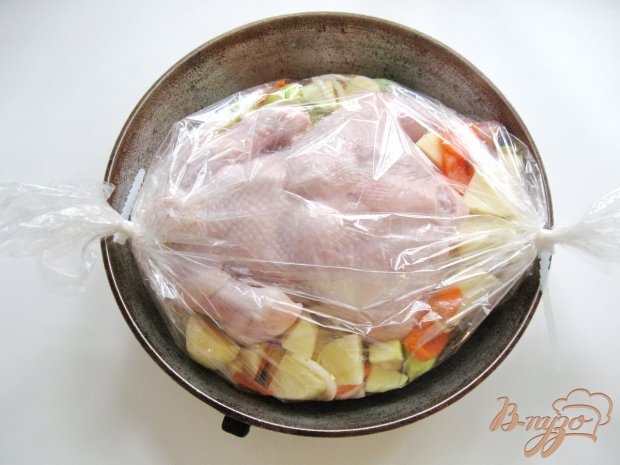 Цыпленок в рукаве с овощами Цыпленок в рукаве с овощами
