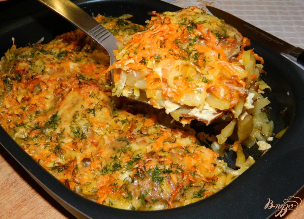 Сытная картофельная запеканка Сытная картофельная запеканка