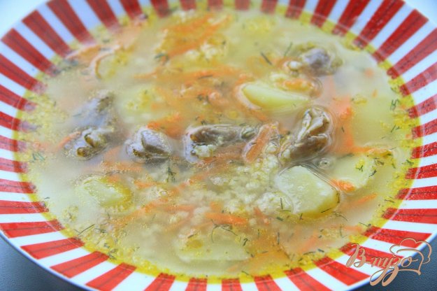 фото рецепта: Суп с пшеном на мясном бульоне
