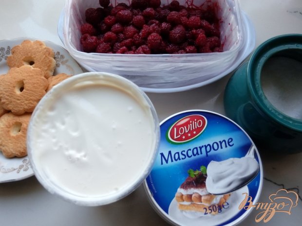 Десерт из маскарпоне с малиной Десерт из маскарпоне с малиной