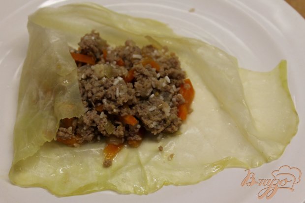 Голубцы с мясным фаршем и пассированными овощами Голубцы с мясным фаршем и пассированными овощами